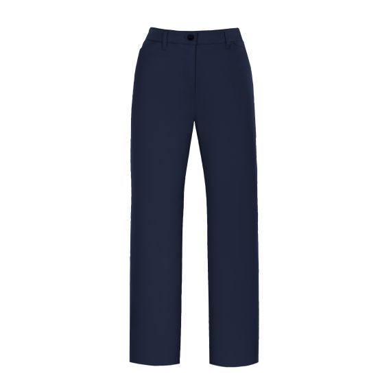 Full size image of Flat Front Casual Pant - Female (in color NAVY)
