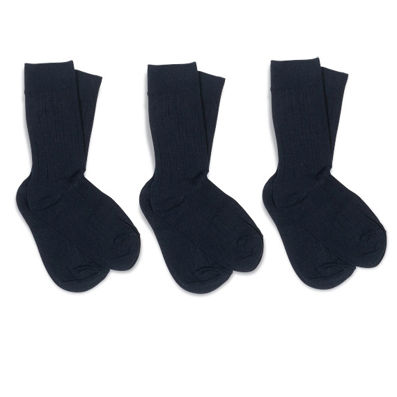 Full size image of Dress Socks-3 Pack (in color NAVY)