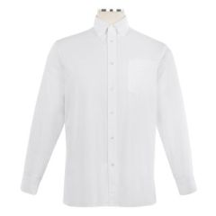 SHIRTS - Long Sleeve Oxford Shirt with Button Down Collar - Unisex
