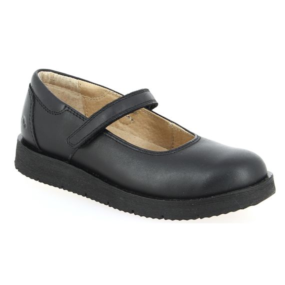 Full size image of Girl's Leather Mary-Jane Shoe (in color BLACK)