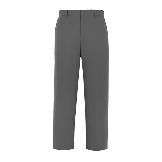 Full size image of Flat Front Dress Pant (in color Grey)