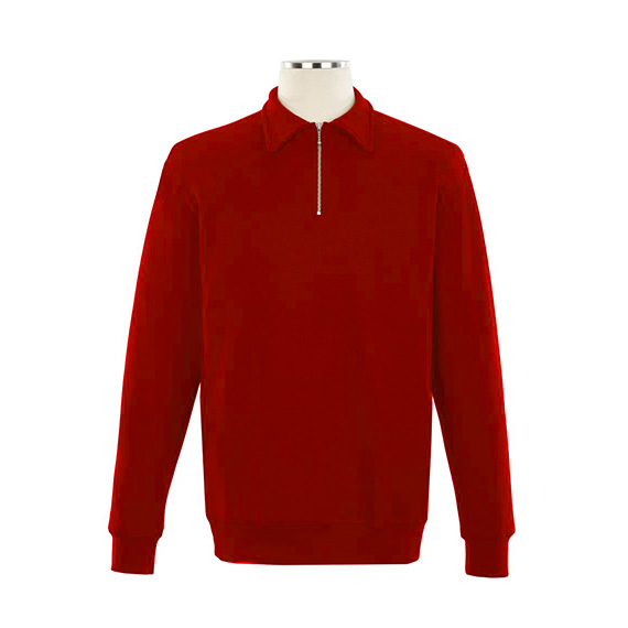 Full size image of Classic Comfort Half Zip Sweater (in color Red)